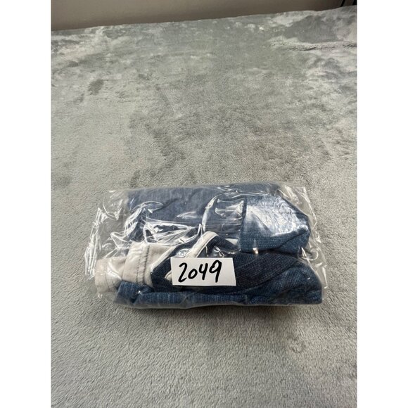 Hollister Mens Medium Colorblock Gradient Blue & White Crew Neck Tee - Picture 7 of 7